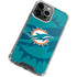 NFL Miami Dolphins Double Vision iPhone 15 Pro Clear Case